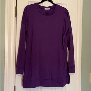 Purple long-sleeve tunic
